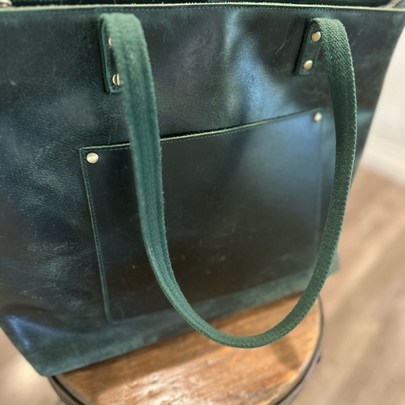 S-Zone Leather Bag Satchel Tote Weekender Bag Commuter Bag - Picture 8 of 10